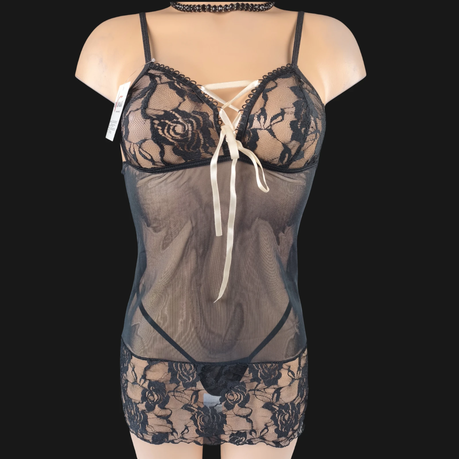 Set de lencería 2 piezas pijama + tanga – Nuevo - Talla S/M 36/38 – photo 3